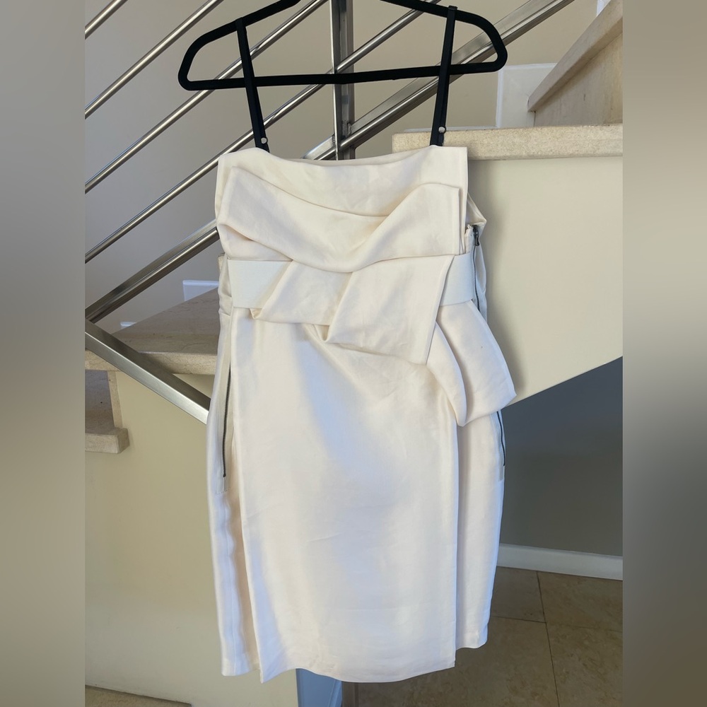 Vintage LANVIN very rare Elegant Cream Strapless Dress